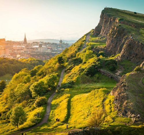 Hill with Edinburgh in the backdrop
